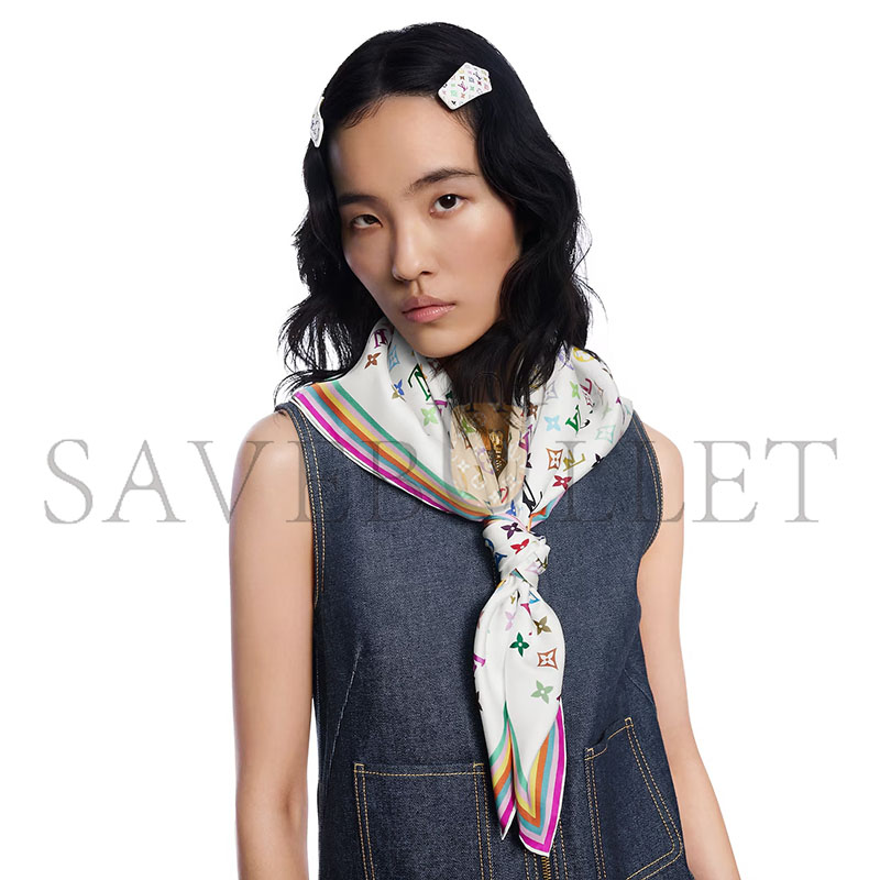 LOUIS VUITTON SCARF MURAKAMI LV X TM MONOGRAM MULTICOLOR SQUARE 90 M94967 (90*90cm)
